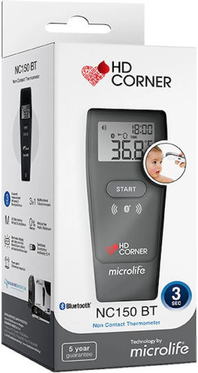 Microlife HD Corner NC 150 BT Digital Forehead Thermometer With Infrared...