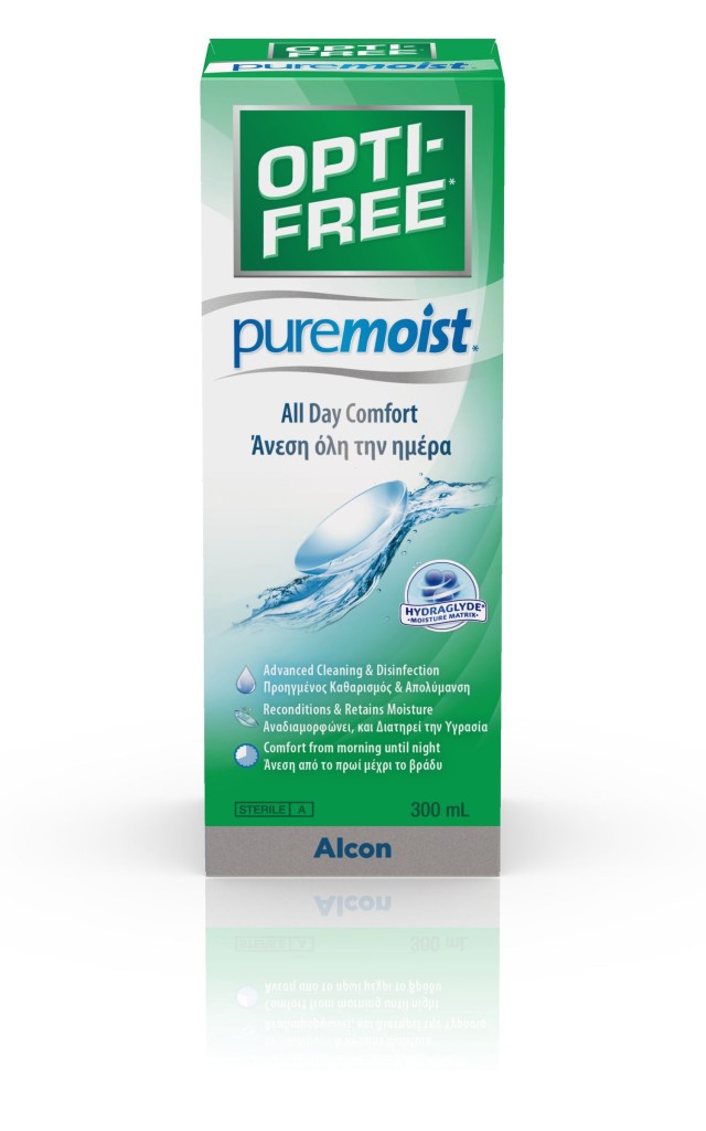 Opti-Free Pure Moist Υγρό Φακών Επαφής, 300ml