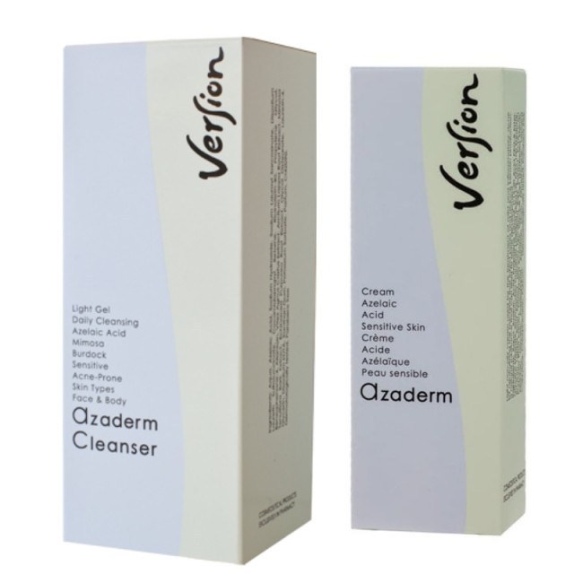 Version PROMO Set Θεραπεία Ακμής Azaderm Cleanser 200ml & ΔΩΡΟ Azaderm Cream, 30ml