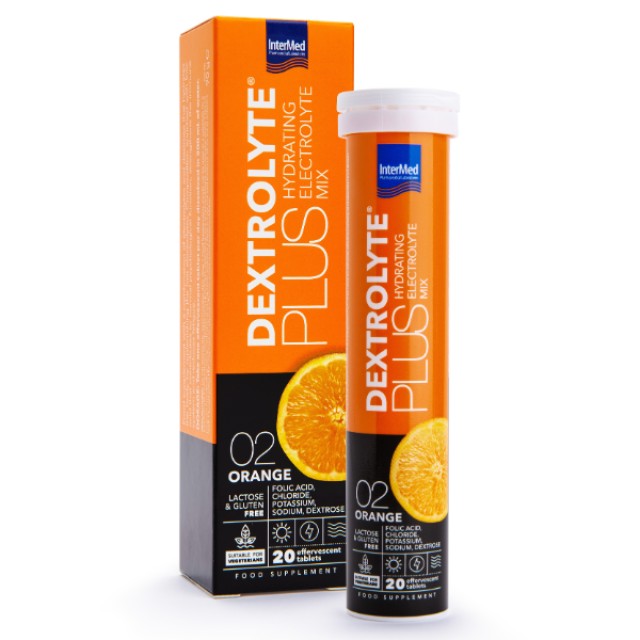 Intermed Dextrolyte Plus Hydrating Electrolyte Mix Orange Συμπλήρωμ...