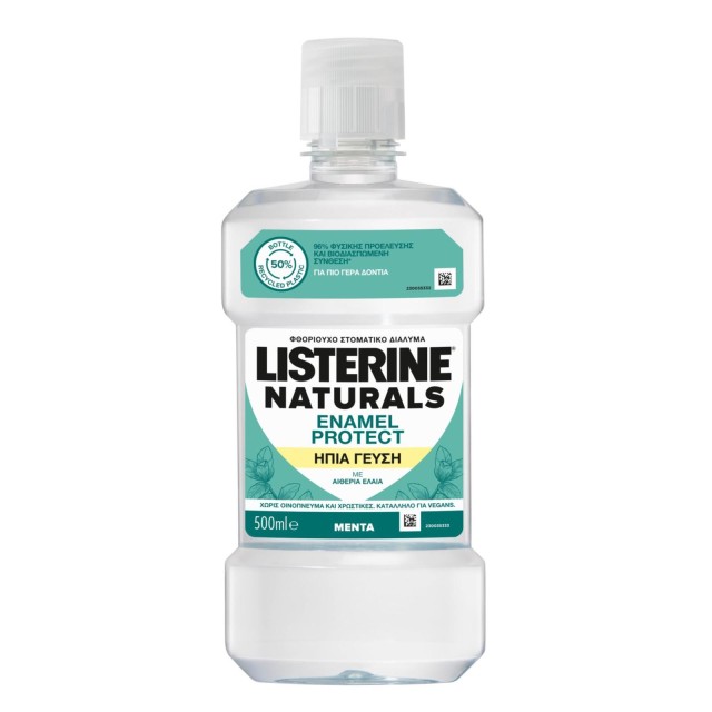 Listerine Naturals Enamel Protect Στοματικό Διάλυμα 500ml