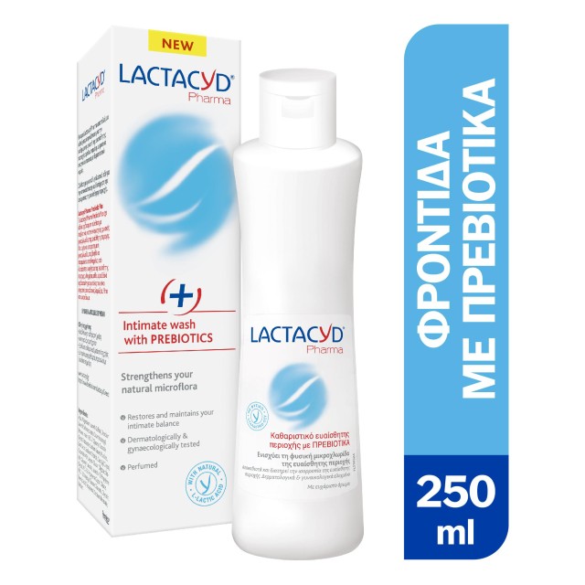 Lactacyd Plus Intimate Wash with Prebiotics Καθαριστικό Της Ευαίσθητης Περιοχής, 250ml