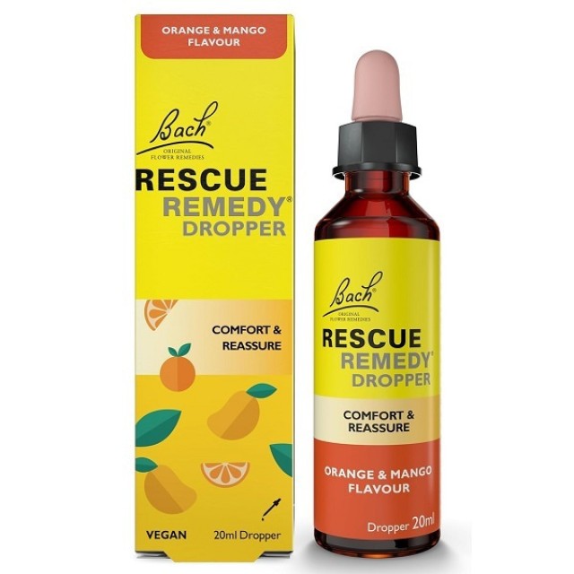 Power Health Bach Rescue Remedy Dropper Ανθοΐαμα σε Σταγόνες για Χαλάρωση με γεύση Πορτοκάλι και Μάνγκο, 20ml