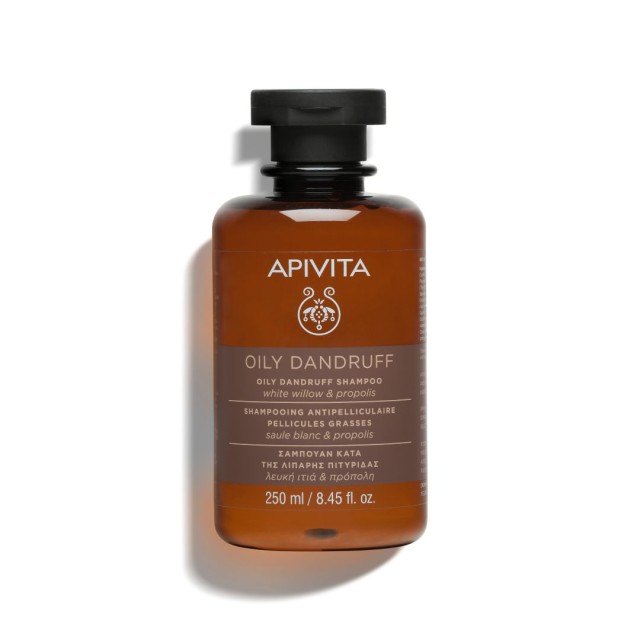 Apivita Oily Dandruff Shampoo Σαμπουάν κατά της Λιπαρής Πιτυρίδας, με Λευκή Ιτιά & Πρόπολη, 250ml