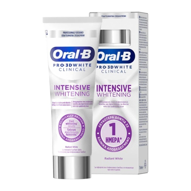 Oral-B Pro 3D White Clinical Intensive Whitening Λευκαντική Oδοντόκ...