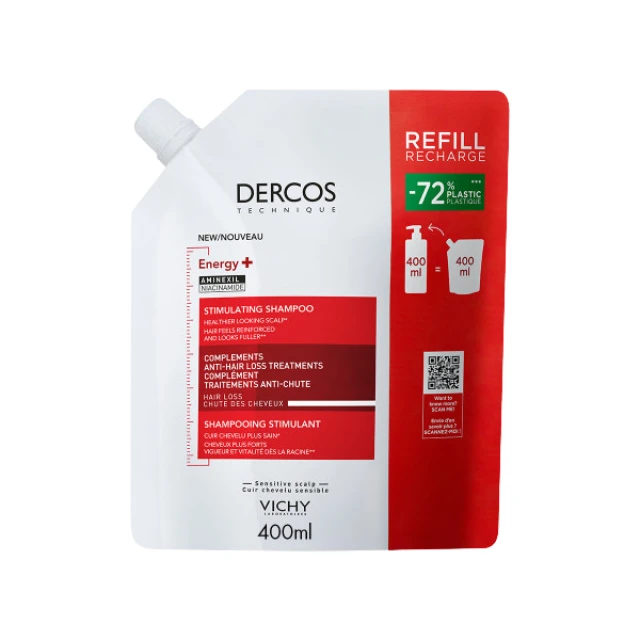 Vichy Dercos Energy+ Refill Energizing Shampoo Against Hair Loss...
