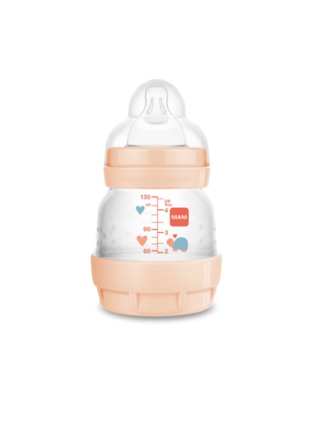 Mam Easy Start Anti-Colic Πλαστικό Μπιμπερό με Θηλή Σιλικόνης Για Μείωση Κολικών - Για Κορίτσια 0 Μηνών, 130ml