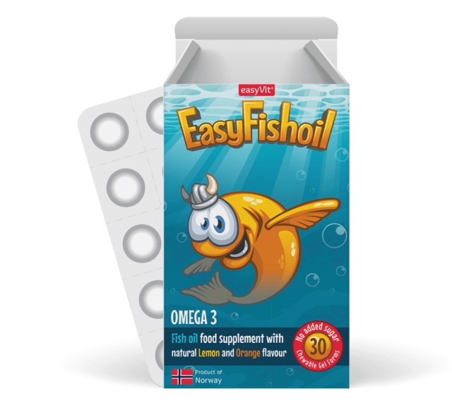 Power Health Easyfishoil Multi Συμπλήρωμα Διατροφής Για Παιδιά Με Ωμέγα 3 και Βιταμίνη D, 30 Ζελεδάκια