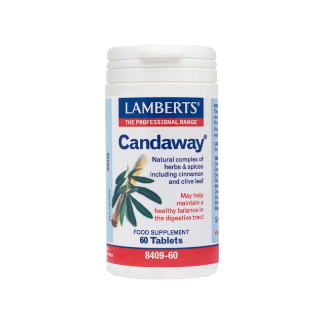 Lamberts Candaway Για Την Υγεία Του Γαστρεντερικού Συστήματος Με Αντιμικροβιακή & Αντιμυκητιασική Δράση, 60 Κάψουλες