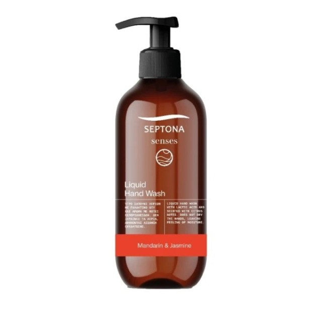 Septona Senses Liquid Hand Wash Mandarin & Jasmine Υγρό Σαπούνι Χεριών Μανταρίνι & Γιασεμί, 300ml