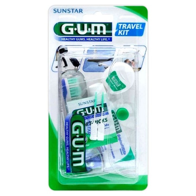 GUM Travel Kit Brush (156) Σετ Ταξιδιού με Οδοντόβουρτσα 1τμχ + Οδο...