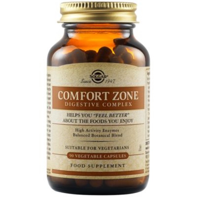 Solgar Comfort Zone Digestive Complex Για την Πέψη, 90 Φυτικές Κάψουλες