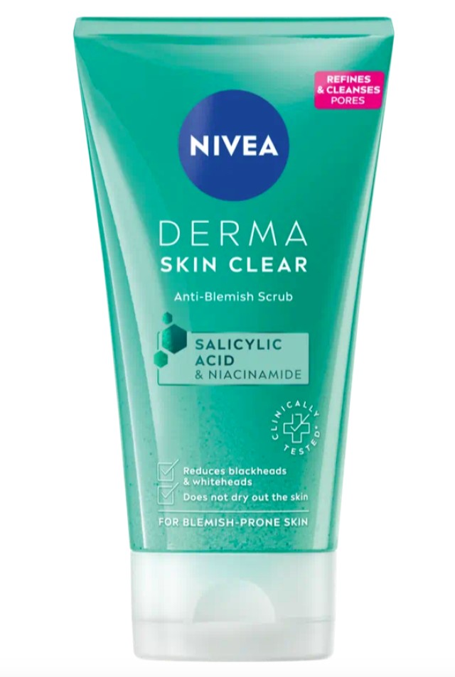 Nivea Derma Skin Clear Anti-Blemish Scrub, 150ml