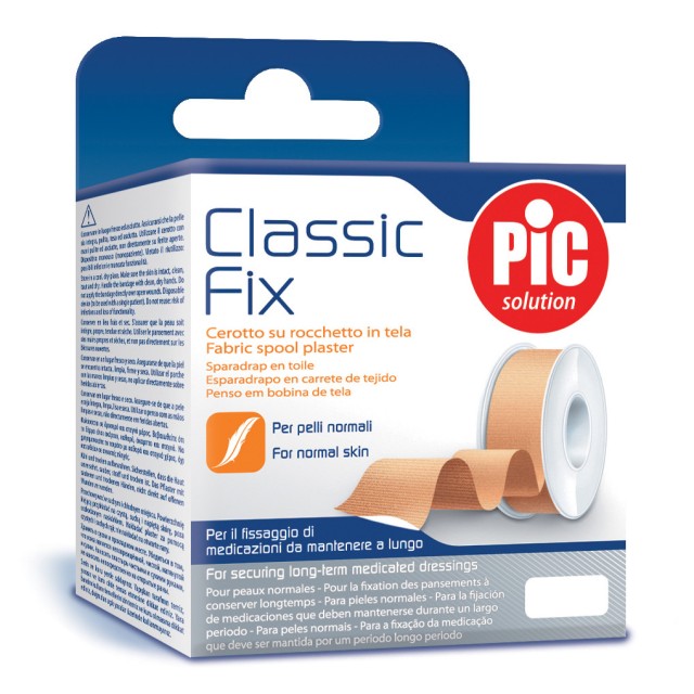 Pic Solution Classic Fix Ρολό Λευκοπλάστη Υφασμάτινο 2.5cm X 5m, 1τμχ
