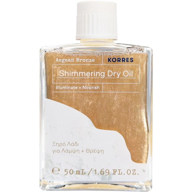 Korres Aegean Bronze Shimmering Dry Oil Ξηρό Λάδι για Λάμψη και Θρέ...