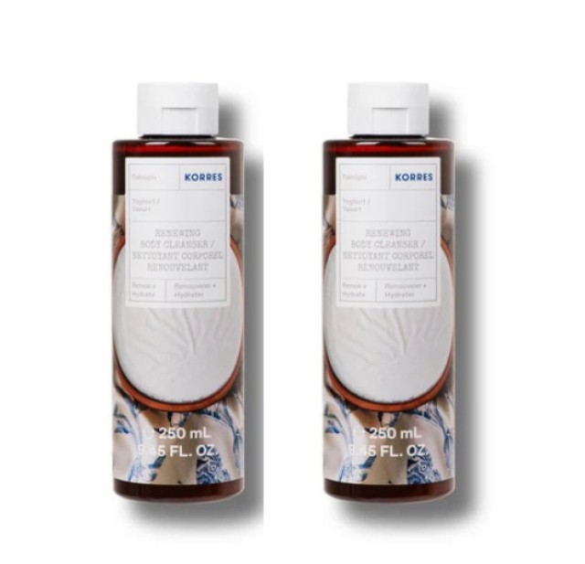 Korres Promo Renewing Body Cleanser Yoghurt Αφρόλουτρο Σώματος Γιαούρτι, 2x250ml