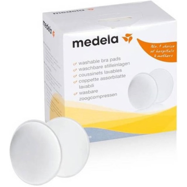 Medela Washable Bra Pads Πλενόμενα Επιθέματα Θηλασμού, 4τμχ