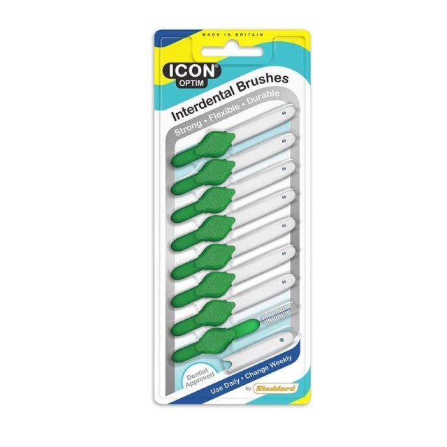 Stoddard Dental Icon Μεσοδόντια Βουρτσάκια 0.8mm Πράσινα, 8 Τεμάχια