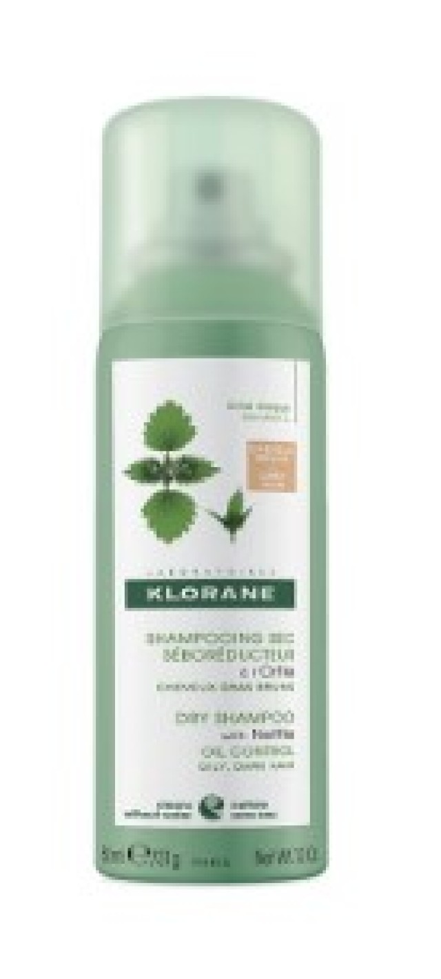 Klorane Dry Shampoo Spray for Dark Hair Ξηρό Σαμπουάν για Καστανά-Σκούρα Λιπαρά Μαλλιά 50ml
