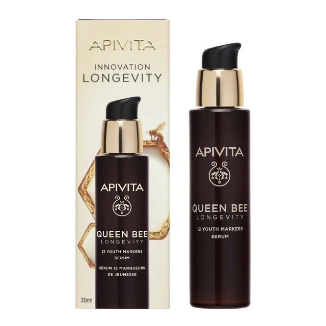 Apivita Queen Bee Longevity Serum Ορός Για Δράση Σε 12 Δείκτες Νεότ...