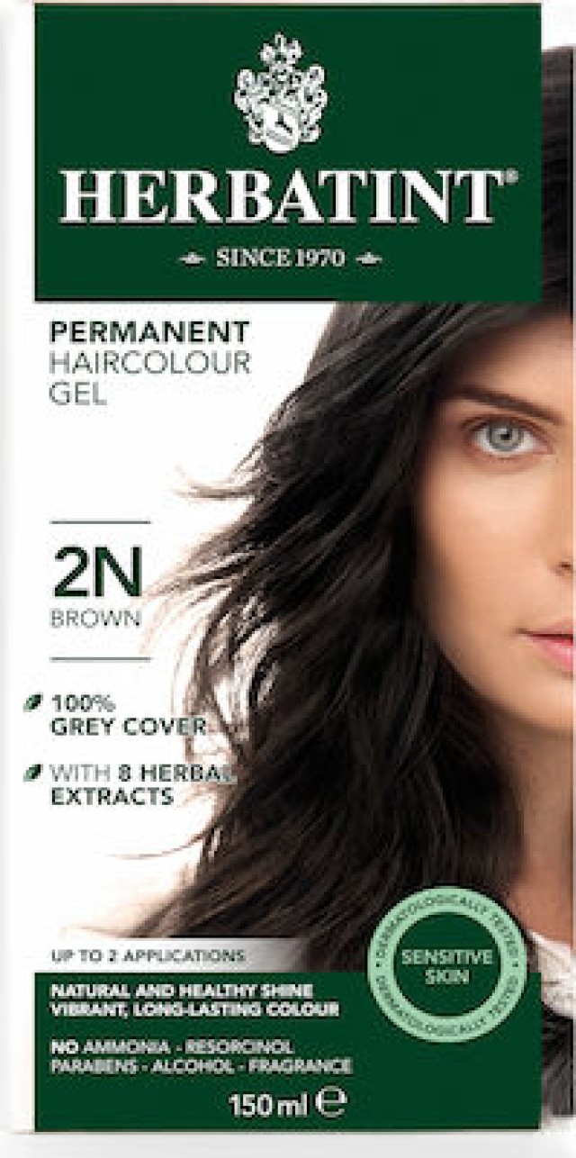 Herbatint Permanent Hair Colour Gel 2N Μαύρο Καστανό