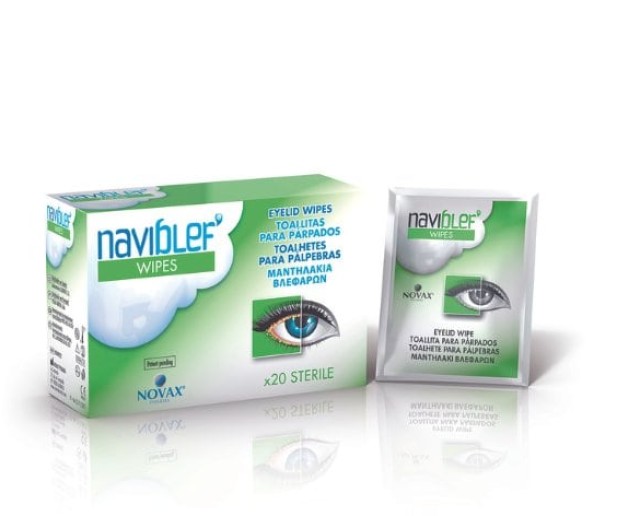 Novax Naviblef Wipes Μαντηλάκια Καθαρισμού Βλεφάρων, 20 μαντηλάκια