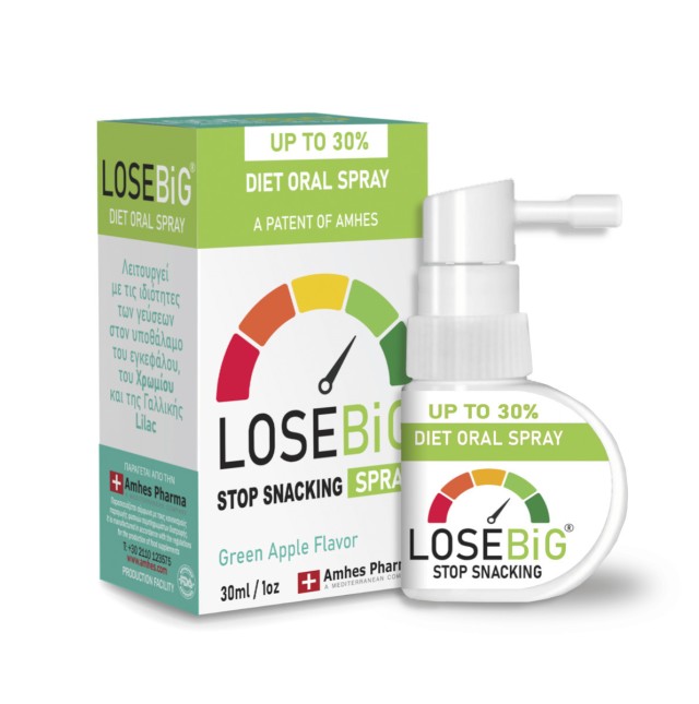 Losebig Diet Oral Spray Green Apple Συμπλήρωμα Αδυνατίσματος Πράσινο Μήλο, 30ml