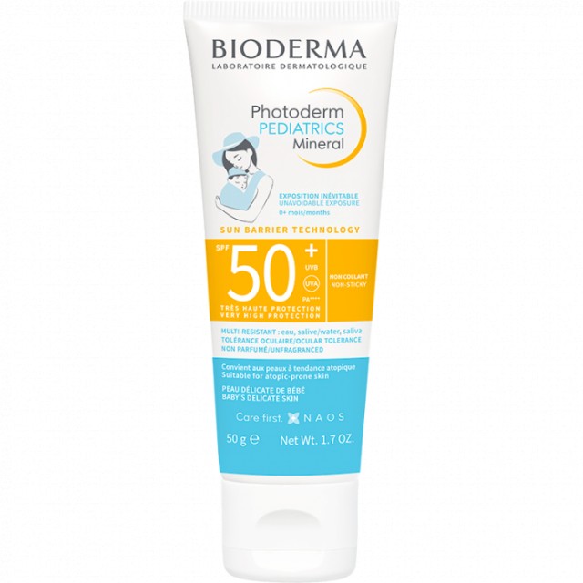 Bioderma Photoderm Pediatrics Mineral Αντηλιακό Γαλάκτωμα για Μωρά SPF50+, 50g