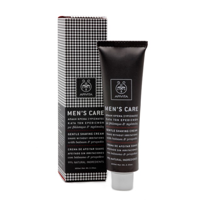 Apivita Shaving Cream with Balsam & Propolis Κρέμα Ξυρίσματος με Βάλσαμο και Πρόπολη 100ml