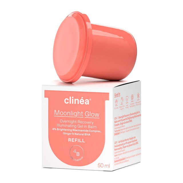 Clinéa Moonlight Glow Refill Gel Κρέμα Νύχτας Λάμψης & Αναζωογόνησης, 50ml