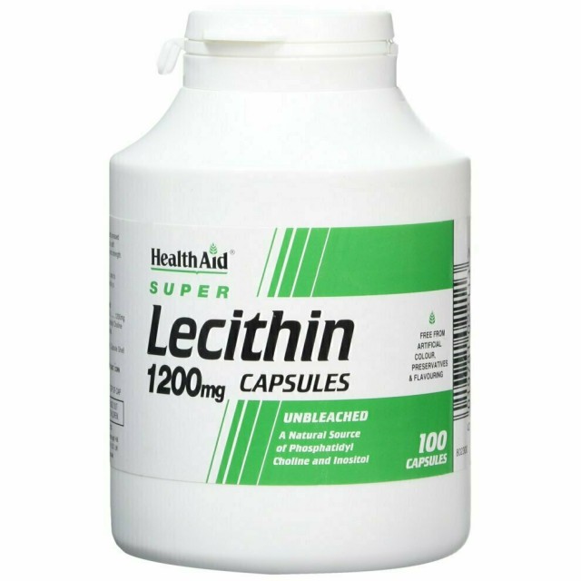 Health Aid Super Lecithin Συμπλήρωμα Διατροφής με Λεκιθίνη για τη Διάσπαση του Λίπους, 100caps