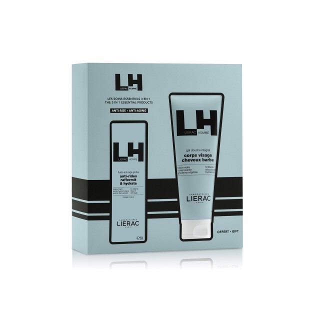 Lierac Homme Πακέτο Προσφοράς Global Anti-Aging Fluid 50ml & Δώρο Douche Integral All-Over Shower Gel 200ml