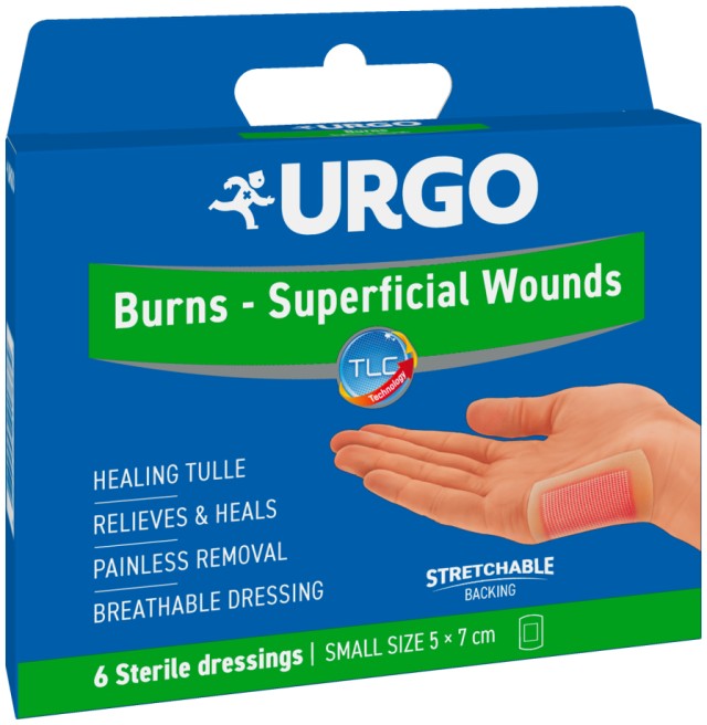 Urgo Burns & Superficial Wounds Dressings Αποστειρωμένα Επιθέματα γ...