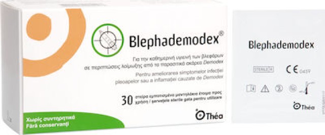 Thea Laboratoires Blephademodex Eye Wipes Υγρά Μαντηλάκια, 30 Τεμάχια