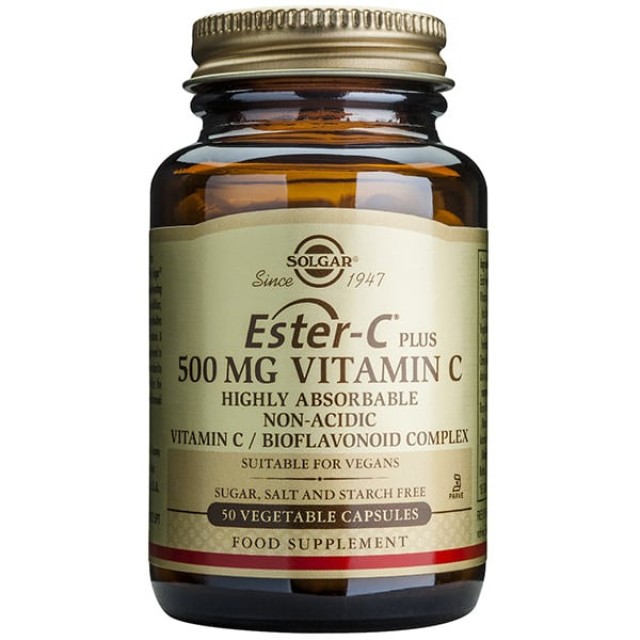 Solgar Bιταμίνη Ester-C 500mg Συμπλήρωμα Διατροφής Ester-C 50 Φυτικές Κάψουλες
