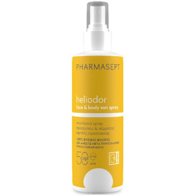 Pharmasept Heliodor Face & Body Sun Spray SPF50 Αντηλιακό για Πρόσωπο & Σώμα, 165gr