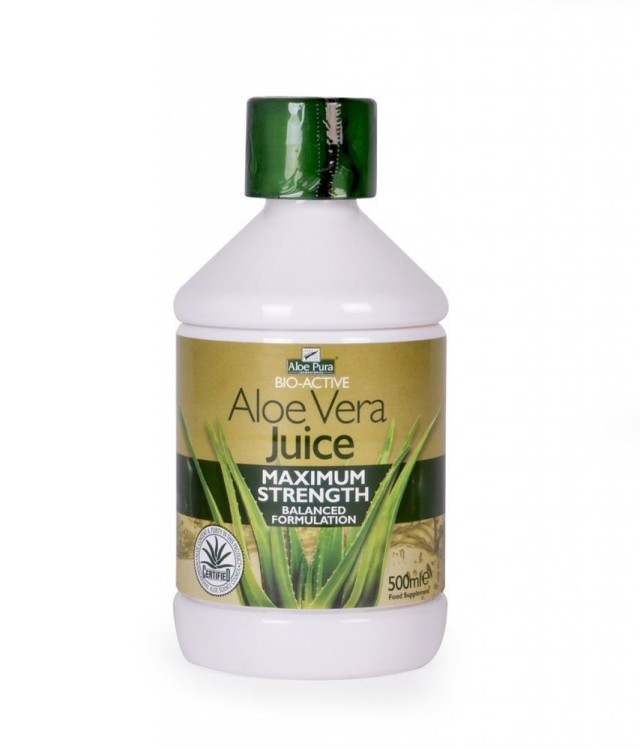Optima Aloe Vera Juice Maximum Strength Φυσικός Χυμός Αλόης, 500ml
