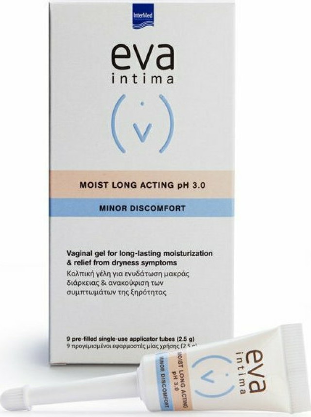 Eva Intima Moist Long Acting Gel Minor Discomfort ph 3.0 Γέλη Για Την Ξηρότητα Του Κόλπου, 9 Προγεμισμένοι Εφαρμοστές