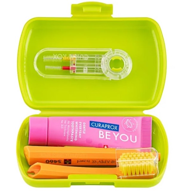 Curaprox  Be You Travel Set Σετ Στοματικής Περιποίησης Πράσινο, 5τμχ