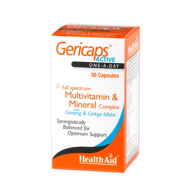 Health Aid Gericaps Active Multivit Ginseng & Ginkgo Biloba, 30 Κάψουλες