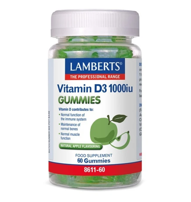 Lamberts Vitamin D3 1000iu Gummies Dietary Supplement with Vitamin...