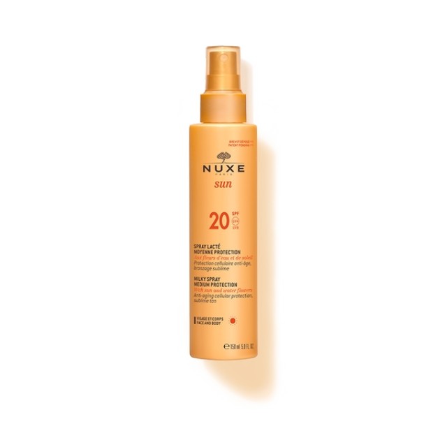 Nuxe - Sun Milky Spray for Face & Body Medium Protection Αντιηλιακό Προσώπου - Σώματος SPF 20,  150ml