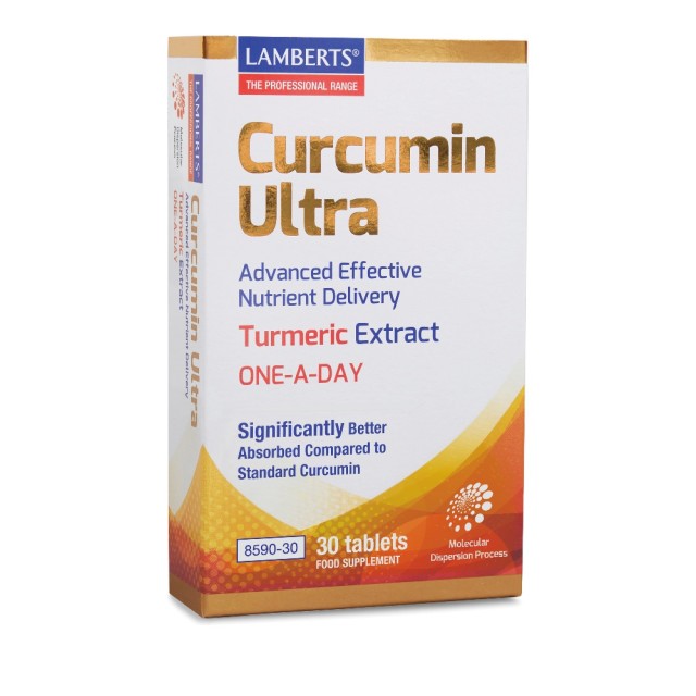 Lamberts Curcumin Ultra Κουρκουμίνη με Αντιφλεφμονώδη Δράση για τις Αρθρώσεις 30 Ταμπλέτες