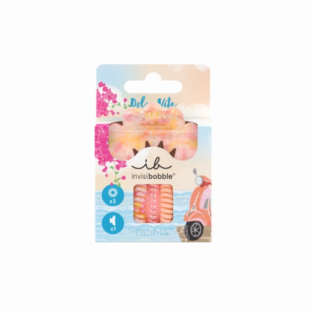 Invisibobble Set Dolce Vita 1 Kλάμερ + 3 Λαστιχάκια Μαλλιών, 1σετ
