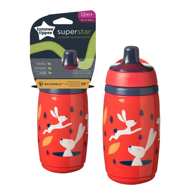 Tommee Tippee Red Isothermal Cup with Hard Mouth 12m+, 266ml