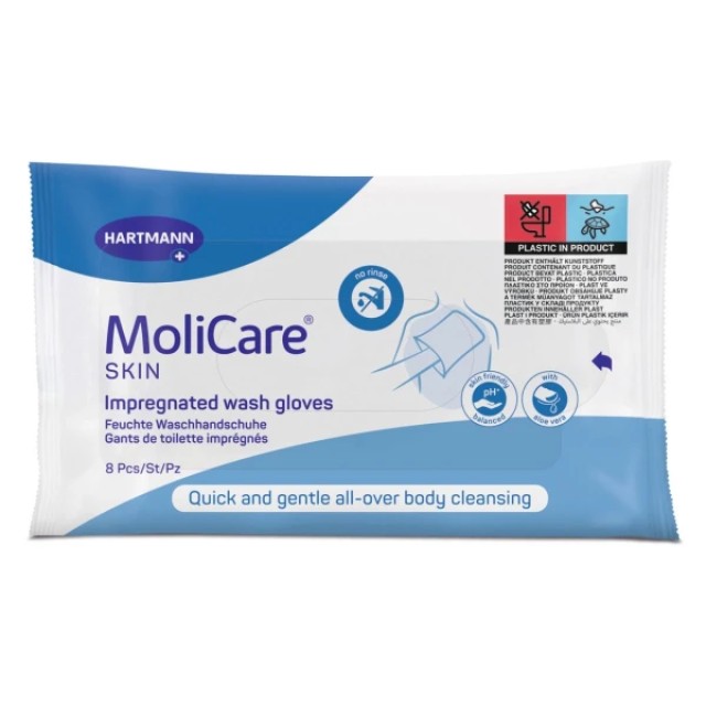 Hartmann Molicare Skin Impregnated Wash Gloves Γάντια Kαθαρισμού (9...