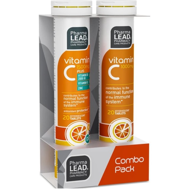 PharmaLead Vitamin C Plus Πορτοκάλι 1500mg 20 Aναβράζοντα Δισκία & ...