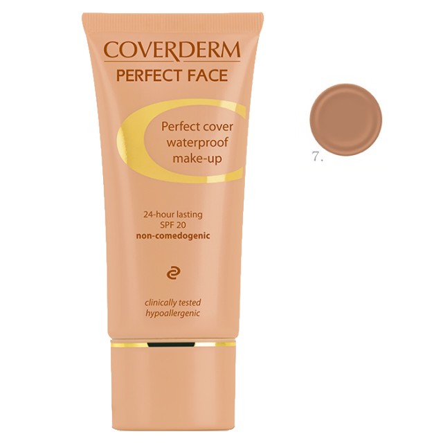Coverderm Perfect Face Waterproof SPF20 Αδιάβροχο Make-Up Νο.07, 30ml