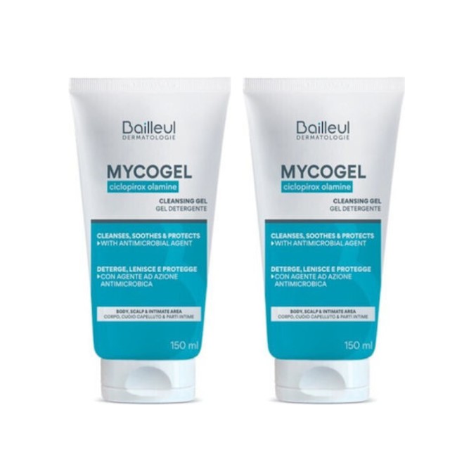Biorga Promo Mycogel Gel Καθαρισμού με Αντιμηκυτισιακή Δράση 1+1 ΔΩΡΟ, 2x150ml