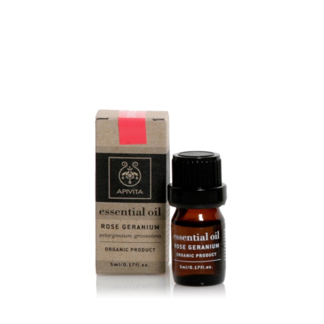 Apivita Essential Oil Geranium Αιθέριο Έλαιο Γεράνι, 5ml